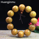 Green Sandalwood Rosewood Wood Ebony 20mm 12 Pieces Buddhas Meditation Bracelet