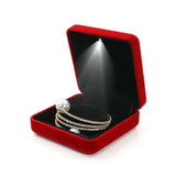 LED Light Jewelry Storage Box Necklace Organizer