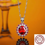 Original High Carbon Diamond Necklace Padma S925 Silver Gem Pendant