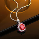 High Carbon Diamond Necklace Padma S925 Silver Gem Pendant