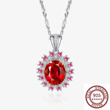 Original High Carbon Diamond Necklace Padma S925 Silver Gem Pendant