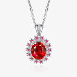 High Carbon Diamond Necklace Padma S925 Silver Gem Pendant