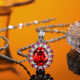 High Carbon Diamond Necklace Padma S925 Silver Gem Pendant