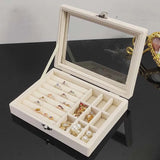 Portable Velvet Jewelry Ring Earring Holder