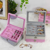 Portable Velvet Jewelry Ring Earring Holder