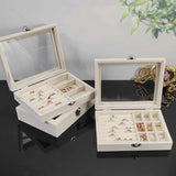 Portable Velvet Jewelry Ring Earring Holder