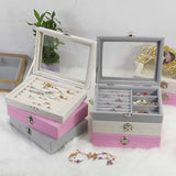 Portable Velvet Jewelry Ring Earring Holder