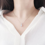 S925 Sterling Silver X-Shaped Zircon Choker CZ Necklaces
