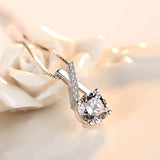 S925 Sterling Silver X-Shaped Zircon Choker CZ Necklaces