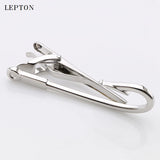 Silver Hook Tie Clips Mens Wedding Slim Tie Bar
