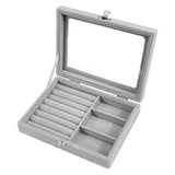 Velvet Jewelry Box European Organizer Case Makeup Ring Necklace Showcase