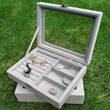 Velvet Jewelry Box European Organizer Case Makeup Ring Necklace Showcase
