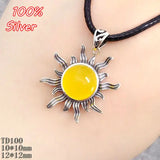 Sterling Silver Sun Flame 12mm Pendant Blank for Round Base Tray