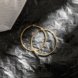 925 Silver Needle Ladies Hoop Earrings Anti Allergy