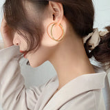 925 Silver Needle Ladies Hoop Earrings Anti Allergy