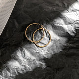 925 Silver Needle Ladies Hoop Earrings Anti Allergy