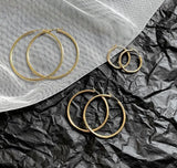 925 Silver Needle Ladies Hoop Earrings Anti Allergy