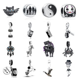 Sterling Silver Animal Bag Horse Key Camera Beads Fit Bracelet Necklace DIY