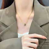 925 Sterling Silver Ceramic Gear Pendant Necklace