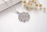 Flower Necklace Pendant 925 Silver High SONA Diamond Women Birthday Gift