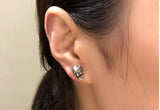 925 Sterling Silver Punk Skull Stud Earrings Vintage Skeleton Earrings