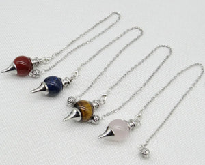 Natural Stone Quartz Crystal Divination Pendulum for Dowsing