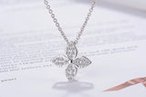 Lucky Flower Platinum Plated Pendant Necklace for Women