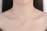 Lucky Flower Platinum Plated Pendant Necklace for Women