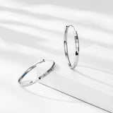 Classic Circle 925 Silver Needle Hoop Earrings Jewelry
