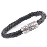 Men's Leather Bracelet Bangle Magnetic Clasp