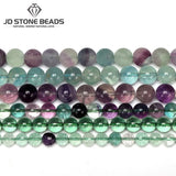 Natural Colorful Fluorite Beads 4 6 8 10 12mm High Beads Ice Gemstone