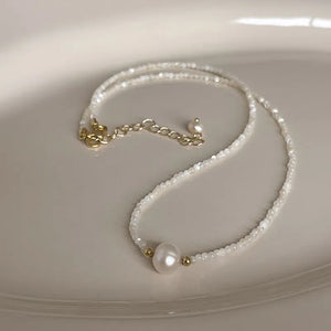14K Filled Freshwater Pearl Beads Chains Necklace Jewelry