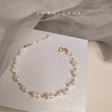 Freshwater Pearl Flower 14K Filled Bracelet Women