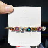 Vintage Green Crystal Pearl Hair Clips Women Hair Accessories