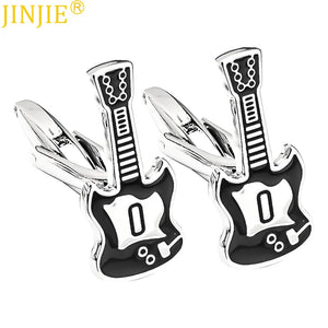 Guitar Punk Cufflinks Painted Cuff Nail Men's Business Casual French Shirt