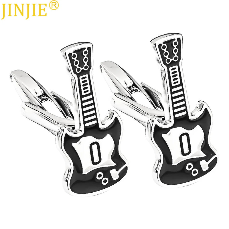 Guitar Punk Cufflinks Painted Cuff Nail Men's Business Casual French Shirt