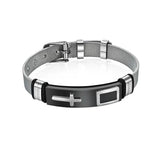 Personality Cross Strap Cuff Bracelet Stainless Steel Gothic Style Bangle