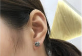 Punk Chameleon Skull Stud Earrings 925 Sterling Silver Rock Skeleton Earrings