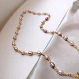 Sweet CZ Zircon Flower Freshwater Pearl 14K Filled Pendant Necklace