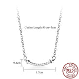 Top Necklace Silver 925 Smile Shape Chain Pendant Necklace