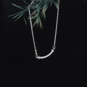 Top Necklace Silver 925 Smile Shape Chain Pendant Necklace