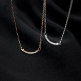 Top Necklace Silver 925 Smile Shape Chain Pendant Necklace