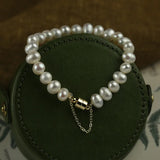 14K Filled Natural Pearl Female Charm Bracelet