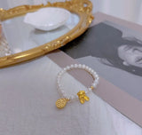 Rabbit Natural Freshwater Pearl Bracelet 14k Filled for Women