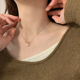 Natural Freshwater Pearl 14K Filled Pendant Necklace Jewelry For Women
