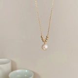 Natural Freshwater Pearl 14K Filled Pendant Necklace Jewelry For Women