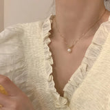 Natural Freshwater Pearl 14K Filled Pendant Necklace Jewelry For Women