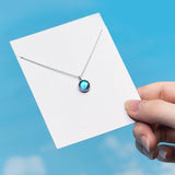 925 Silver Crystal Pendant Necklace for Girls Birthday