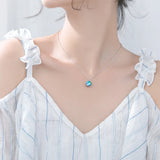 925 Silver Crystal Pendant Necklace for Girls Birthday