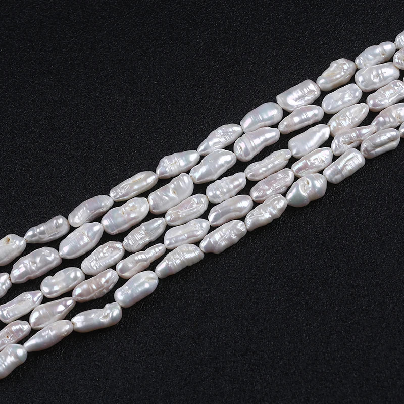 Natural Freshwater Biwa Pearl Strand for Jewelry Making
